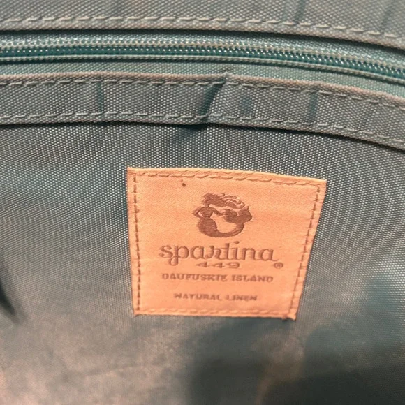 Spartina 449 Houndstooth Tote - Green and Brown - Picture 5 of 9